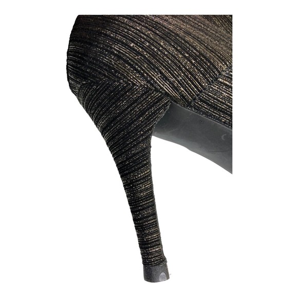 STUART WEITZMAN Black/Gold Metallic Stiletto Ankle Boots Booties Womens 9M EUC - Picture 10 of 13